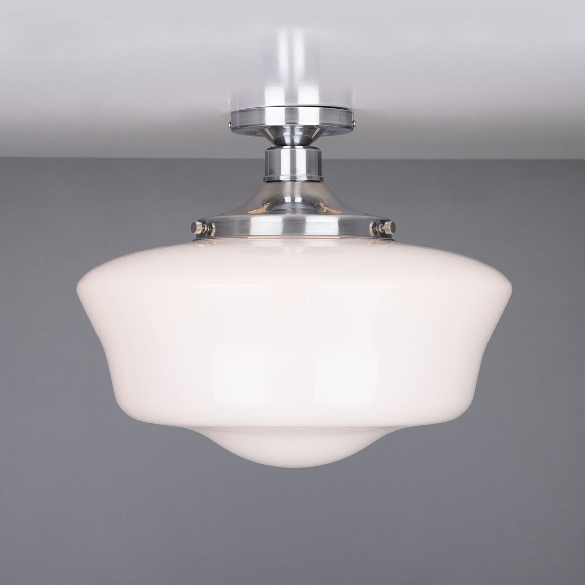 Semi flush store schoolhouse light