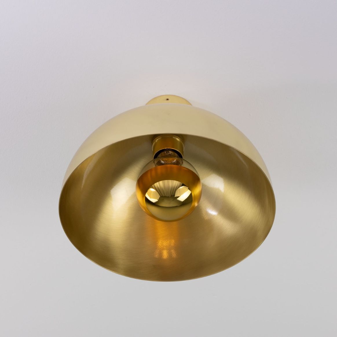 Mullan Lighting Maua 30 cm Industrial Dome Pendant - Antique Brass