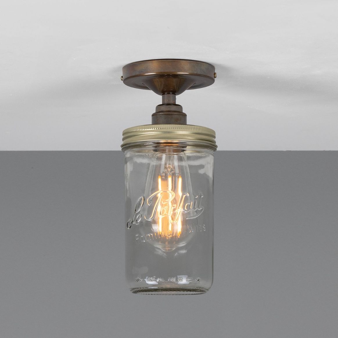 Jam jar on sale light fitting