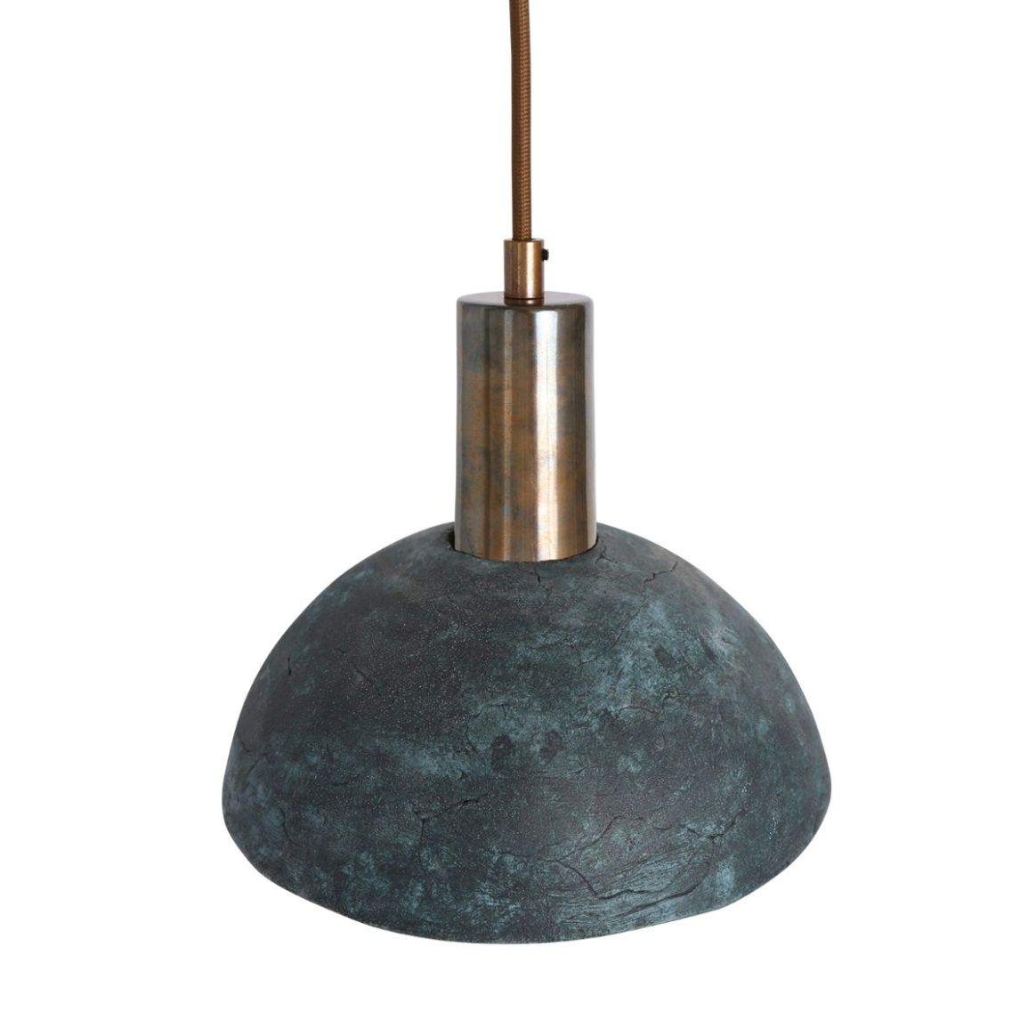 Kingii Ceramic Dome Bathroom Pendant Light 7.9, Black Clay