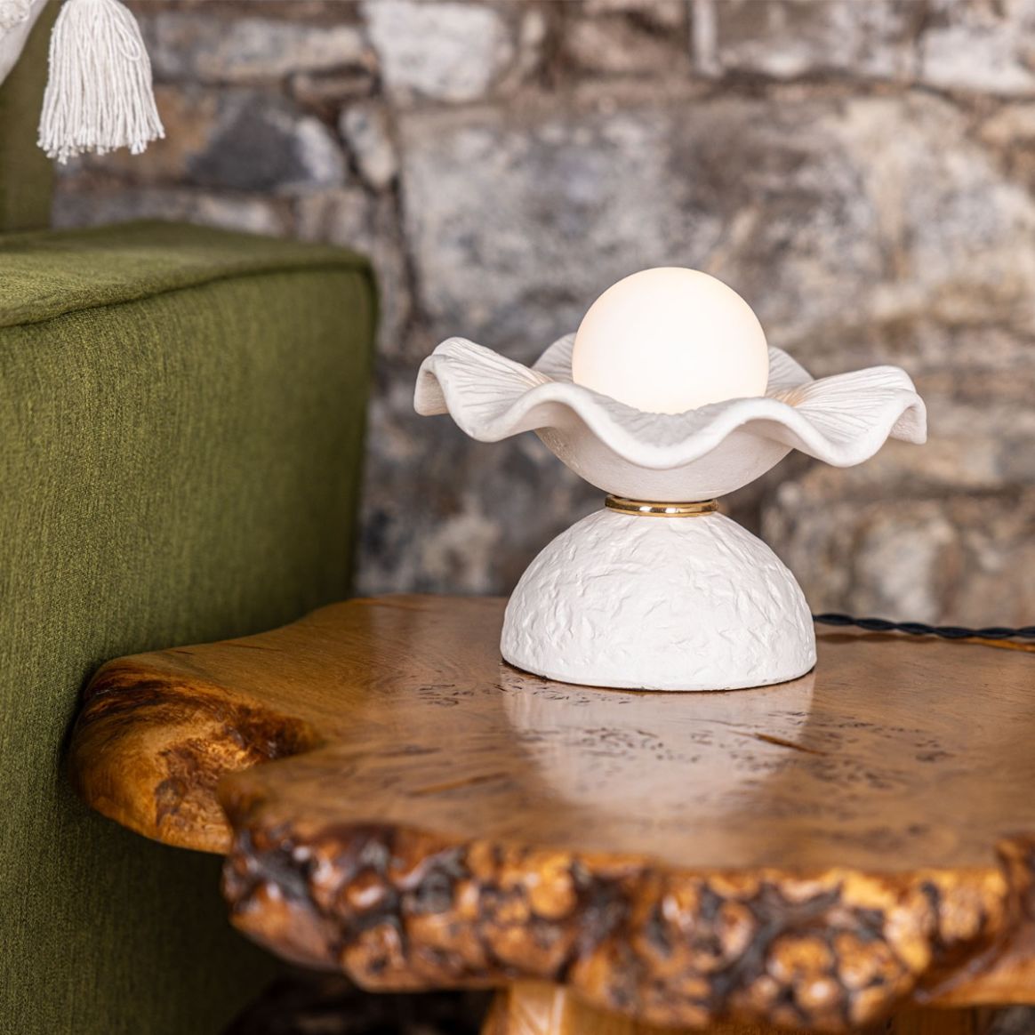 Amanita Small Marbled Ceramic Mushroom Table Lamp