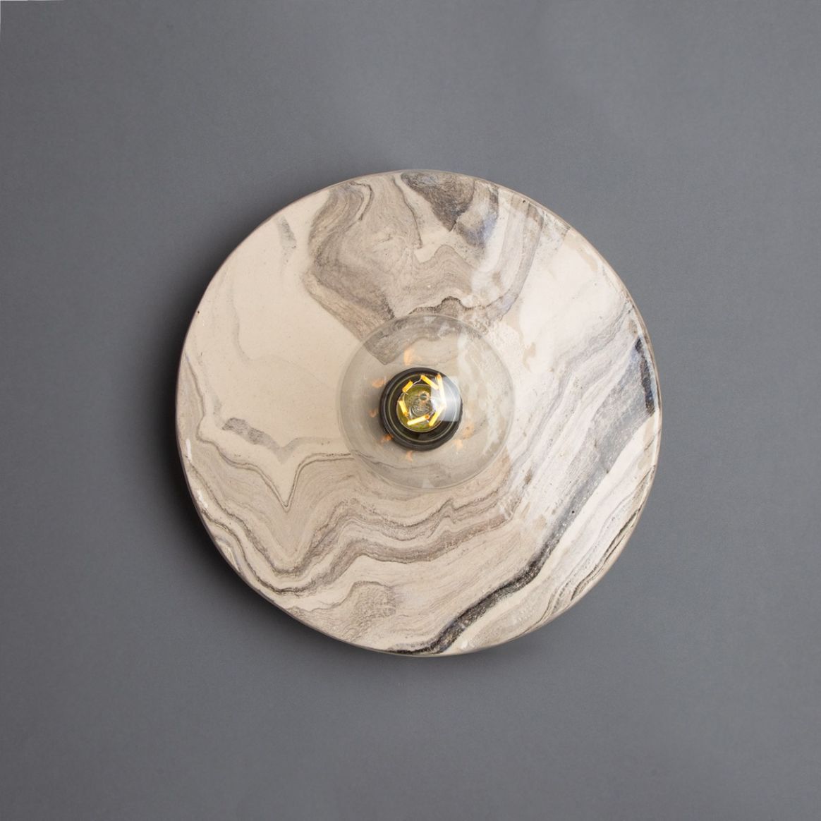 Chulainn Industrial Brass Dish Wall Light 9.8