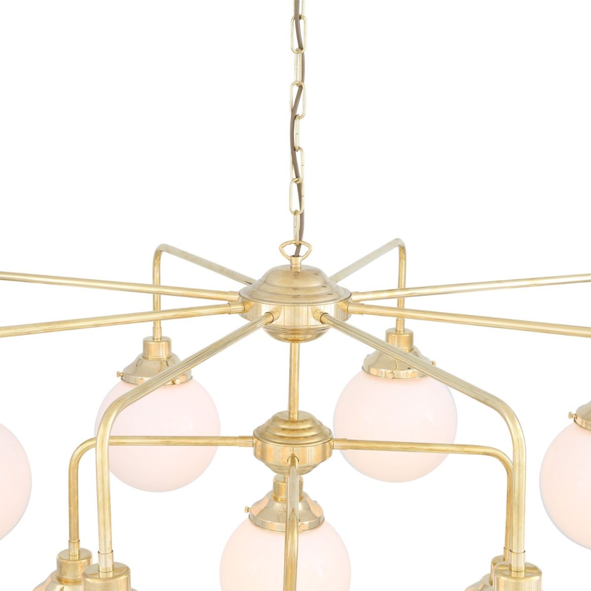 Rome Mid-Century Three-Tier Globe Chandelier, 13-Light