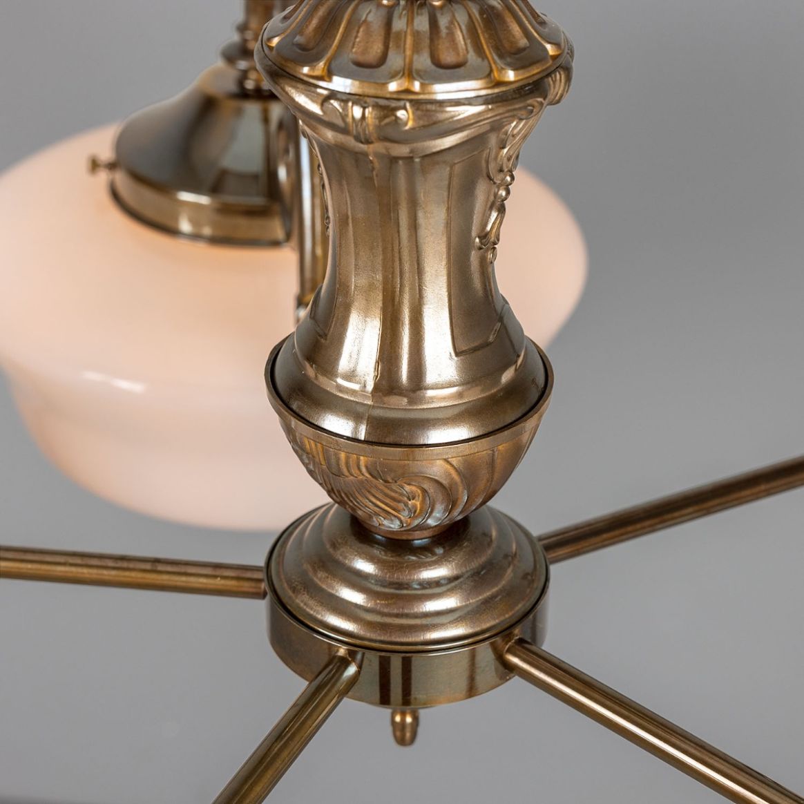 Flemish Candle-Style Brass Two-Tier Chandelier, 20-Light