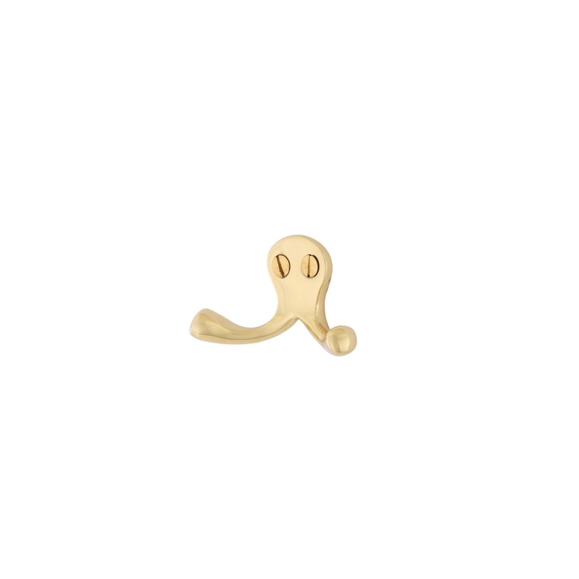 Lorrha Brass Double Coat Hook 2.8