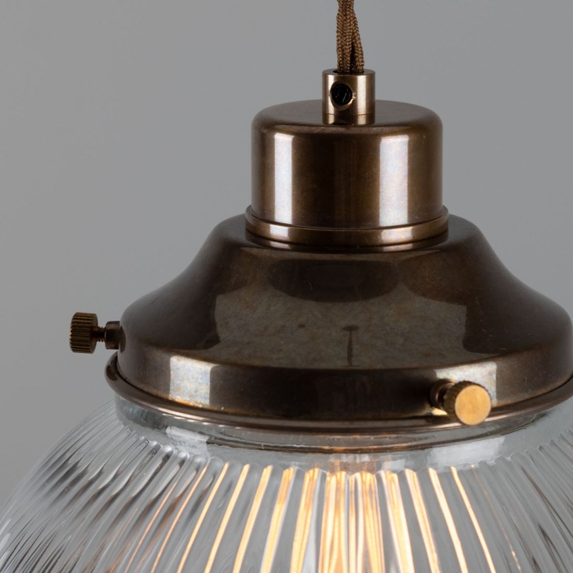 Stanley Small Holophane Globe Pendant Light 7.9