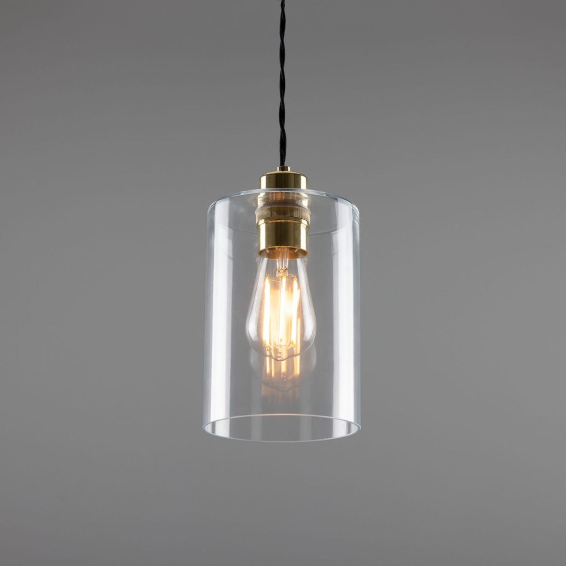 Long cylinder store pendant light