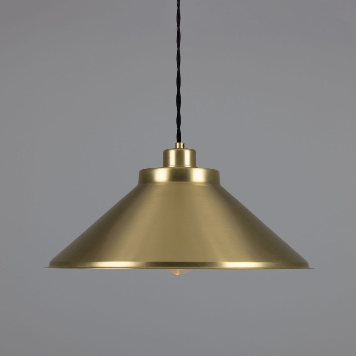 Rio Vintage Modern Brass Pendant Light 38cm Mullan Lighting