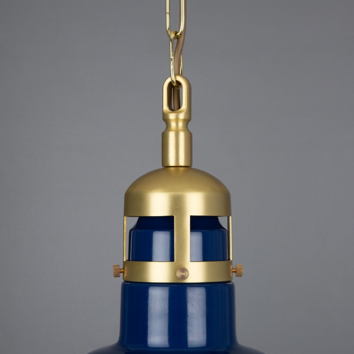 Navy and brass sales pendant light
