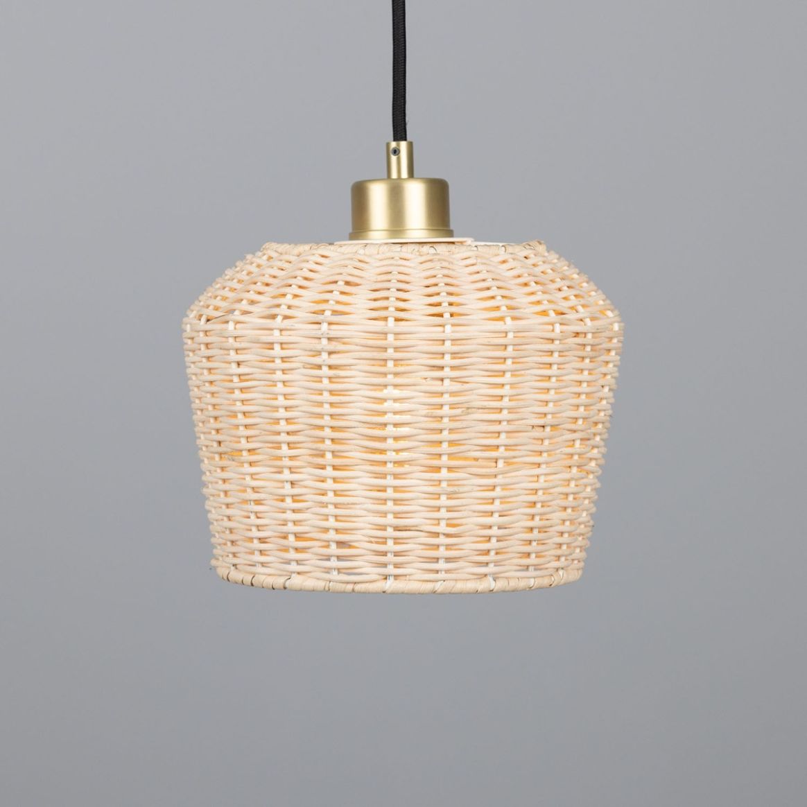 Manila Adjustable Arm Wall Light with Small Rattan Shade