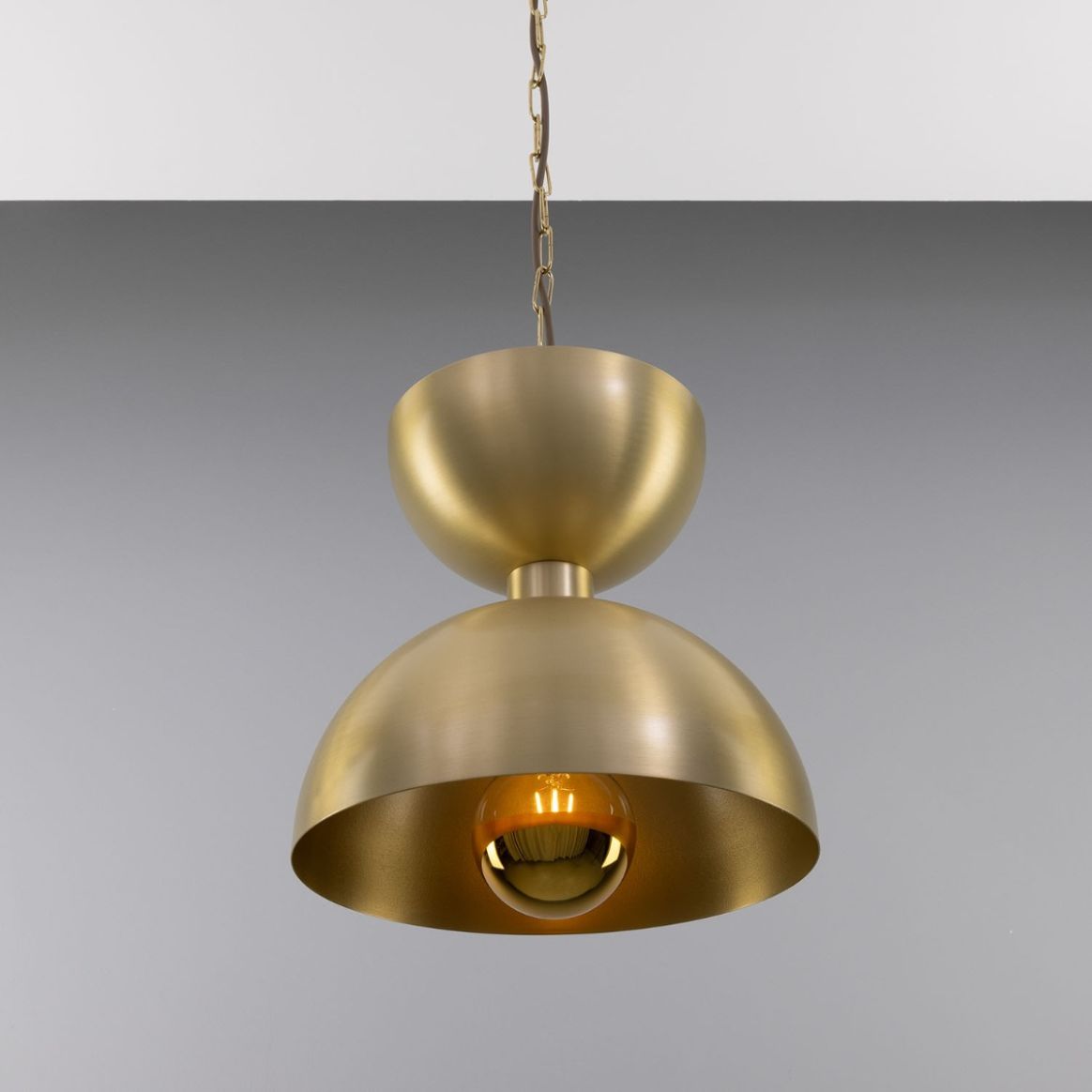 Dallas Modern Brass Dome Pendant Light 30cm