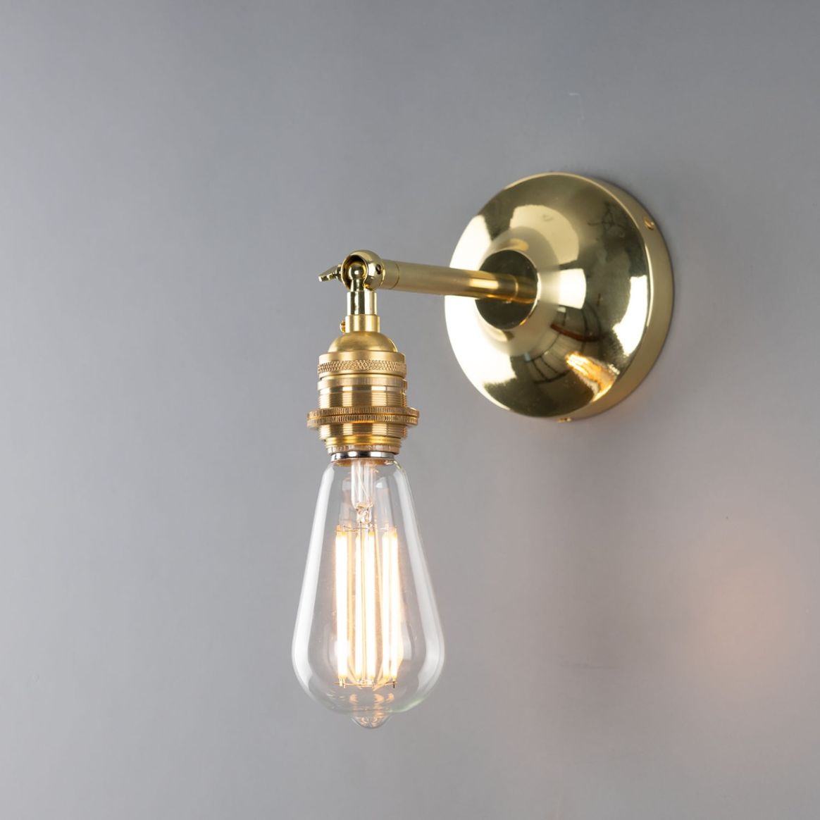 Vintage Minimalist Wall Light with Swivel Brackets by Mullan