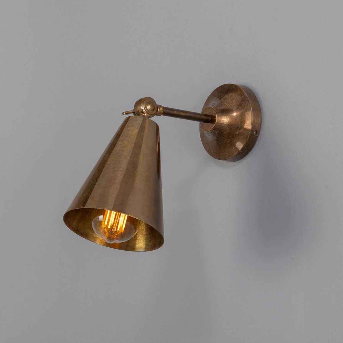 Vintage Minimalist Wall Light with Swivel Brackets by Mullan