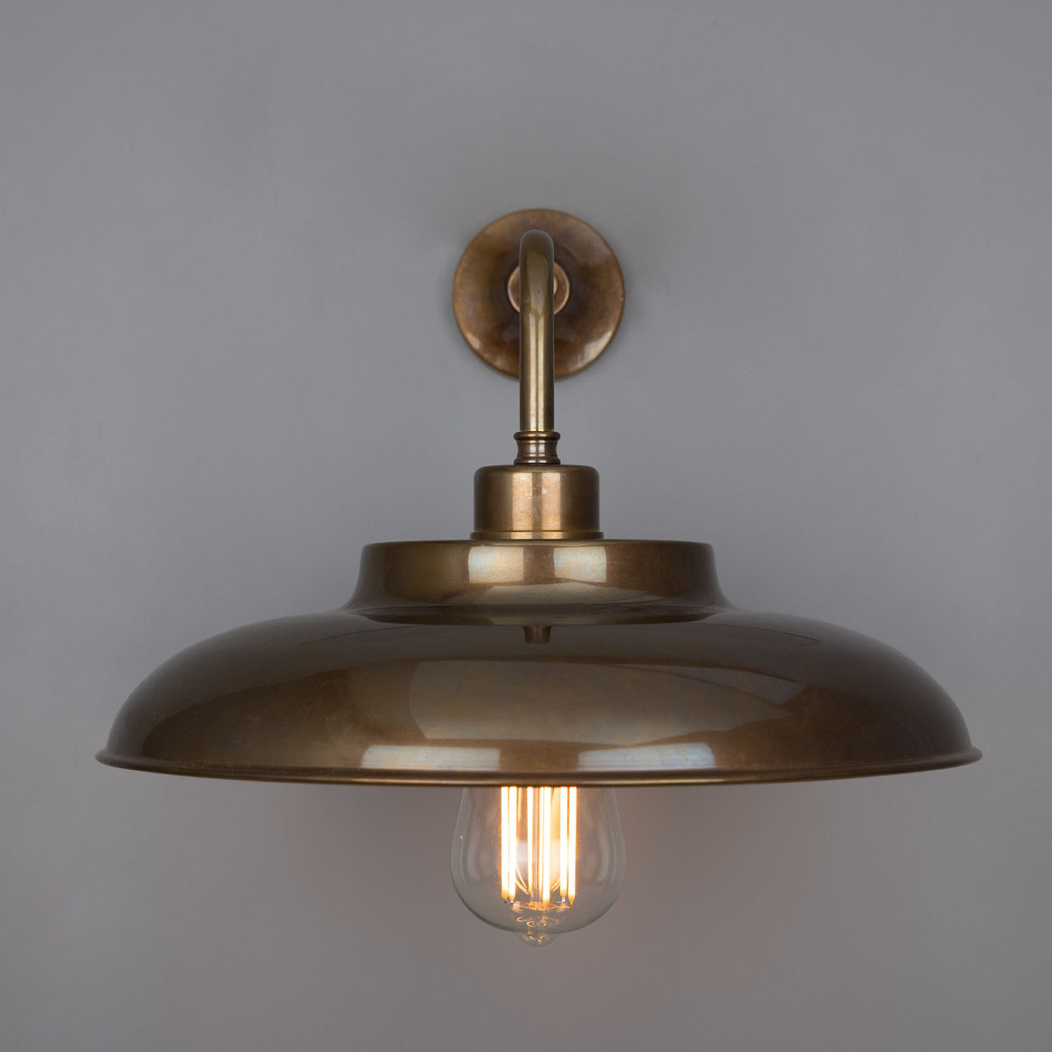 Telal Industrial Brass Factory Wall Light 12.6