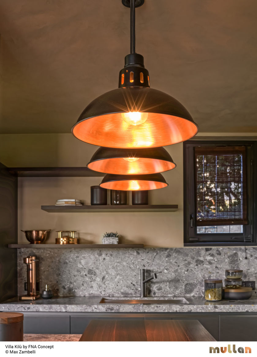 Paris Industrial Brass Pendant Light 11.8