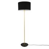 Lampe sur pied Olivia 79 po noir mat avec abat-jour en rotin par Globe  Electric 91003508