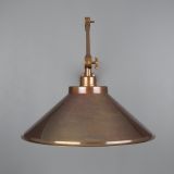 Mullan Rio Vintage Wall Light with Brass Cone Shade 38cm