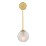 Mullan Lighting Newport Frosted Glass Globe Wall Light - Antique