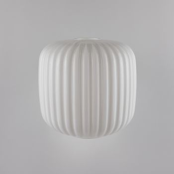 Abat-jour en verre blanc brillant avec bordure en verre E27 20 cm, 25 cm,  30 cm, 200 mm