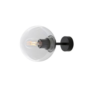 Mullan Lighting Newport Frosted Glass Globe Wall Light - Antique Silver