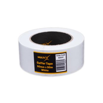 Gaffer Tape 50mm (2") White Cloth Gaffa - 50 Metre Roll