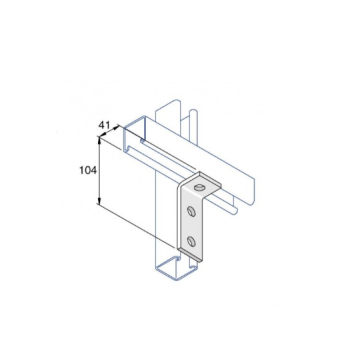 MF1326 3 Hole 90 Degree Angle Bracket1 Hole - 2 Hole 104mm X 41mm