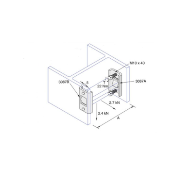 Channel System Internal Beam Clamp to Fix Channel between Webs of I Beams