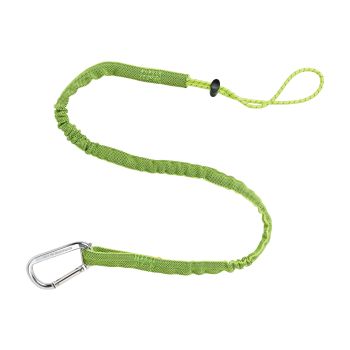 Stretch Tool Lanyard Long with Carabiner 1.07- 1.37m Hi Viz Green 4.6kg