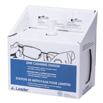 Lens Cleaning Station Wall Mount with 400 Dry Tissues & Cleaning Spray