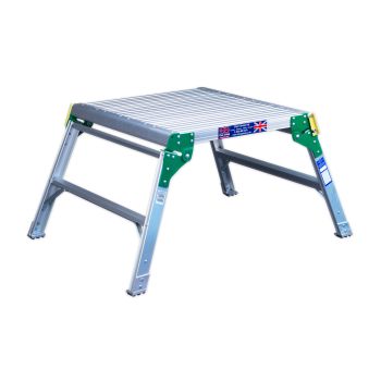 Hop Up Aluminium Folding Work Platform - 500 x 600 x 600mm - Antislip