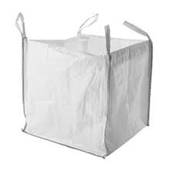 Bulk Bag 1 Tonne Capacity 4 Loop Builders FIBC White Woven Polypropylene