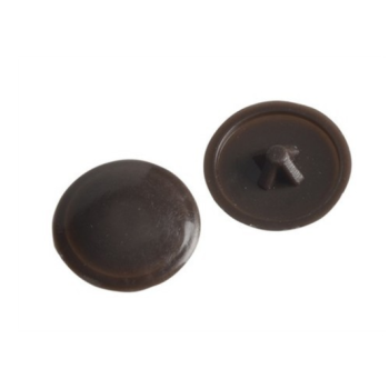 Screw Head PZ2 Cover Caps 12mm dia Dark Brown. Push Fit