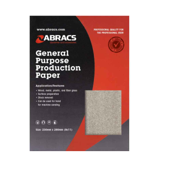 Abrasive Paper Sheets Open Coat Aluminium Oxide 230 x 280mm P120 Grit