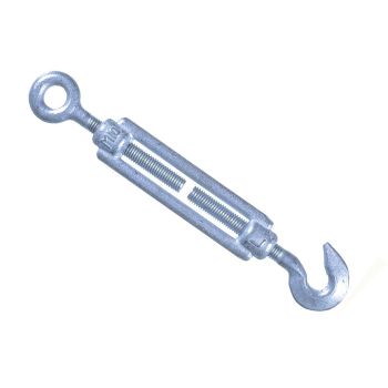 M10 Barrel Strainer - Galvanised. Forged Hook and Forged Eye