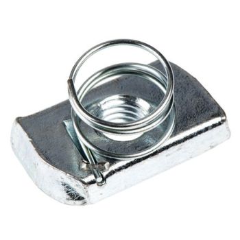 Channel Nut Short Spring BZP M6 for Shallow 21 x 41mm Channel