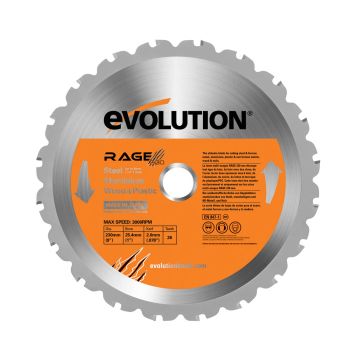 TCT Circular Saw Blade Multi Material 210mm dia x 25.4mm bore 24 Teeth