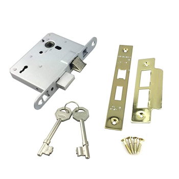 Mortice Sashlock 75 mm - 3-Lever with Deadlock - Key/Lever Operation