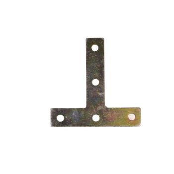Tee Joining Plate Flat BZP Steel 100mm/4" with Countersunk Holes