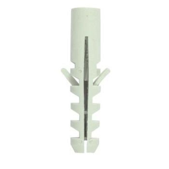 White Nylon Fixing Plugs - 5 x 25 mm - for Solid Substrates