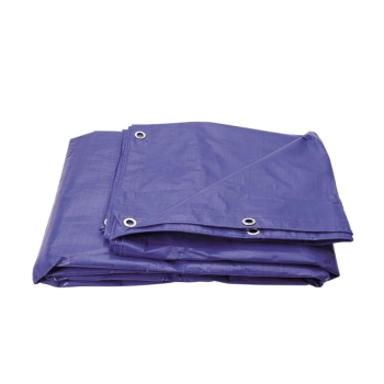 Blue Tarpaulin 5.5 x 3.5m with Hems & Eyelets UV, Tear & Stretch Resistant.