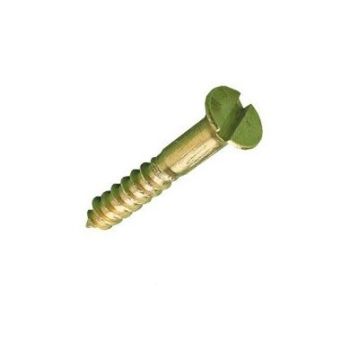 Brass Woodscrews Countersunk Slot 6 x 1"