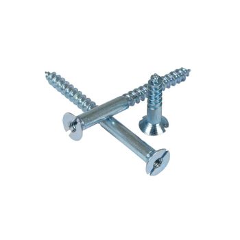 Mirror Fixing CSK Woodscrew 8 x 2"Contains Chrome Dome and Washer