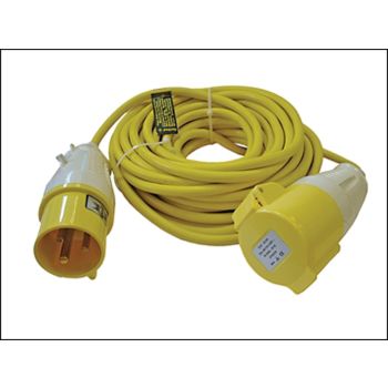 Extension Lead 32A 110V  14m x 4.0mm Flexible Yellow Arctic Cable.