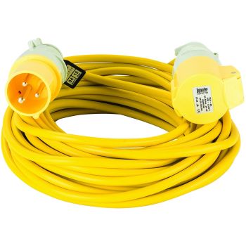 Extension Lead 110V 16A  25m x 2.5mm Yellow Arctic Cable 16A Plug/Socket