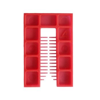 4mm 75 X 50mm Plastic Packer - Red