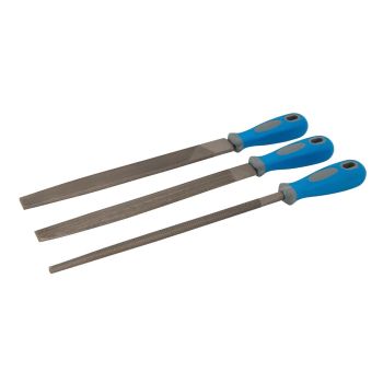 File Set with Handles - 8"/200mm - 1 ea Flat, Round, Half Round 2nd Cut