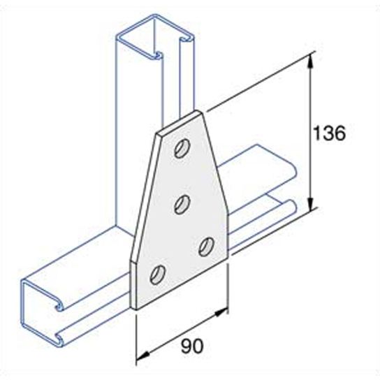 MF1358 Flat V Plate Fitting