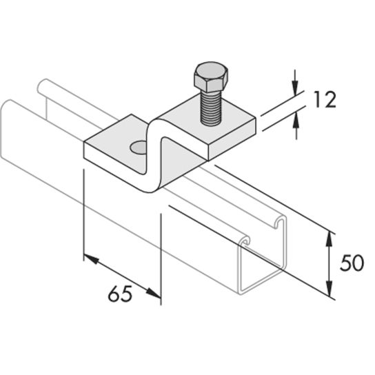 Z-Type Beam Clamp With Cone Point Screw