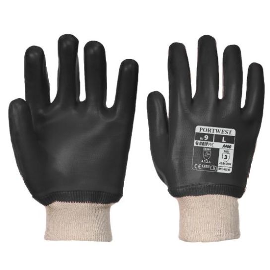 XL PVC Coated Knitwrist Gloves (4111)