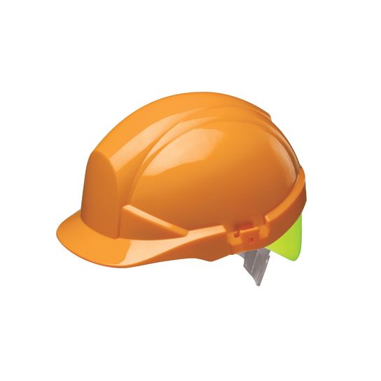 Orange Hi Vis Flash  Reflex Helmet C/W Sweatband